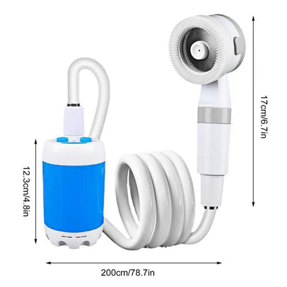 Zestaw prysznicowy PureStream do użytku na zewnątrz | Przenośny prysznic ładowany przez USB-C z regulowanymi trybami natrysku